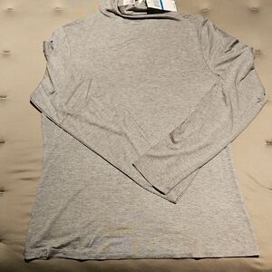 CUPIO LONG SLEEVE, HIGH NECKED, HEATHER, GRAY SHIRT. NWT XL